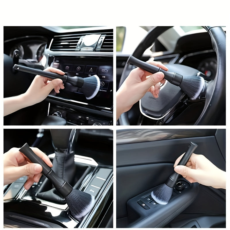 1pc Car Interior Detailing Brush, Soft Bristle Cleaning Brush Dusting Brush, Car Interior Cleaning Tool, Auto Detail Brush Car Dash Duster Brush (Black)