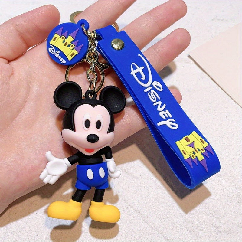 Disney Mickey & Minnie Mouse Keychain - Pvc Cartoon Character Car Accessory, Perfect Christmas Gift