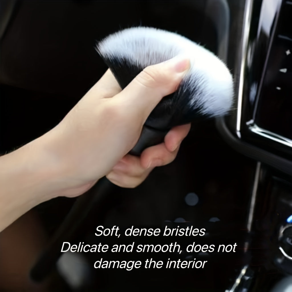 1pc Car Interior Detailing Brush, Soft Bristle Cleaning Brush Dusting Brush, Car Interior Cleaning Tool, Auto Detail Brush Car Dash Duster Brush (Black)
