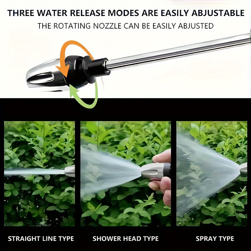 High-Pressure Car Wash Foam Gun with Long Handle – Adjustable Spray Nozzle for Cleaning, Watering, and Tire Inflation – Includes Foam Cannon and Pressure Spray Bottle – Stainless Steel Design