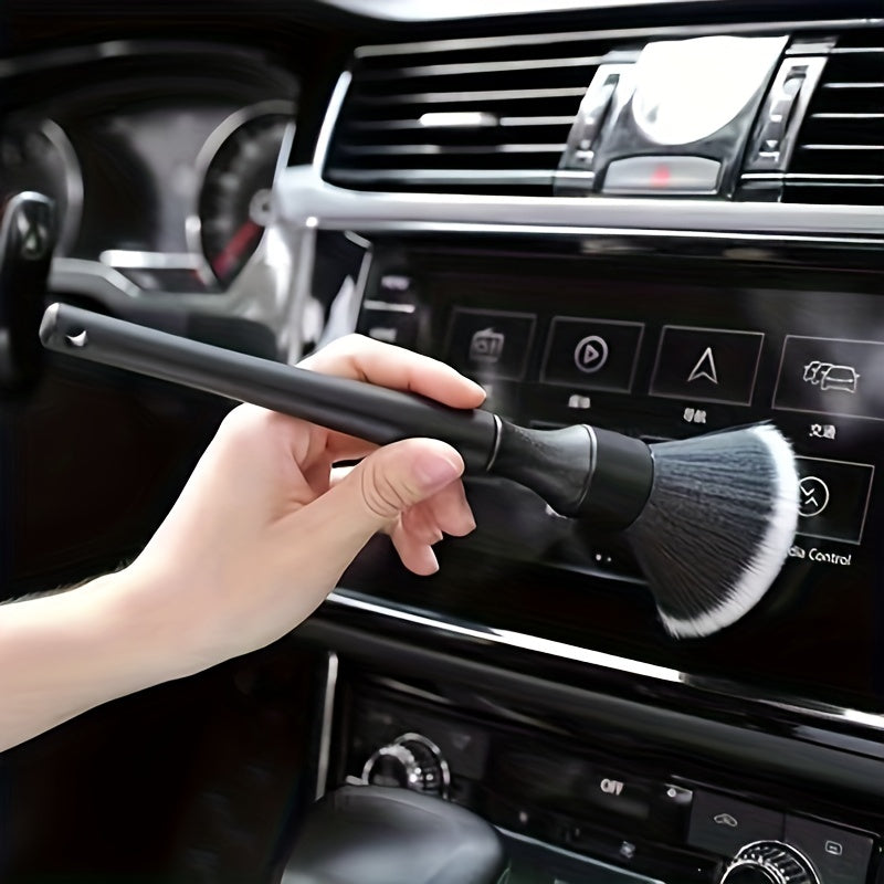 1pc Car Interior Detailing Brush, Soft Bristle Cleaning Brush Dusting Brush, Car Interior Cleaning Tool, Auto Detail Brush Car Dash Duster Brush (Black)