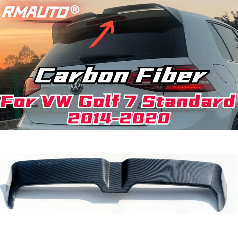 For Volkswagen VW Golf 7 Golf 7.5 MK7 MK7.5 GTI R Rear Spoiler Carbon Fiber Oettinger Window Roof Spoiler Wing Car Accessories