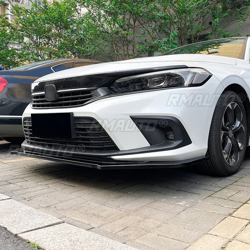 For Honda Civic 11th Gen 2021+ Body Kit Front Bumper Spoiler Front Bumper Splitter Protector Cover Lip Car Accessories