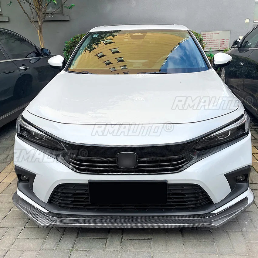 For Honda Civic 11th Gen 2021+ Body Kit Front Bumper Spoiler Front Bumper Splitter Protector Cover Lip Car Accessories