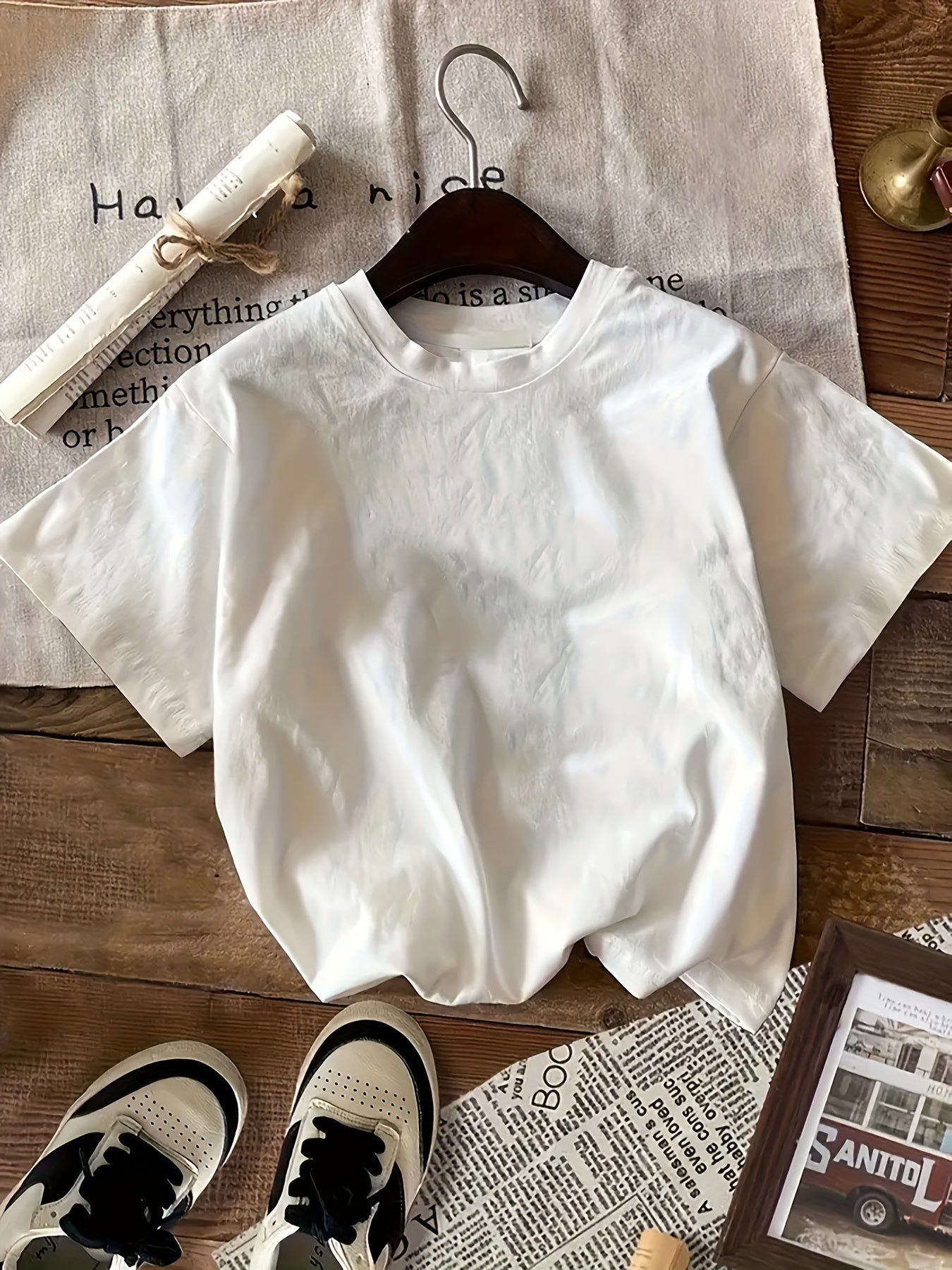 Car Print Crew Neck T-Shirt, Casual Short Sleeve T-Shirt For Spring & Summer, Women's Clothing
