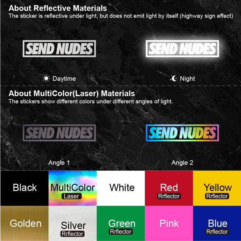 Make a Bold Statement with These Stylish 'Send Nudes' Car Stickers!