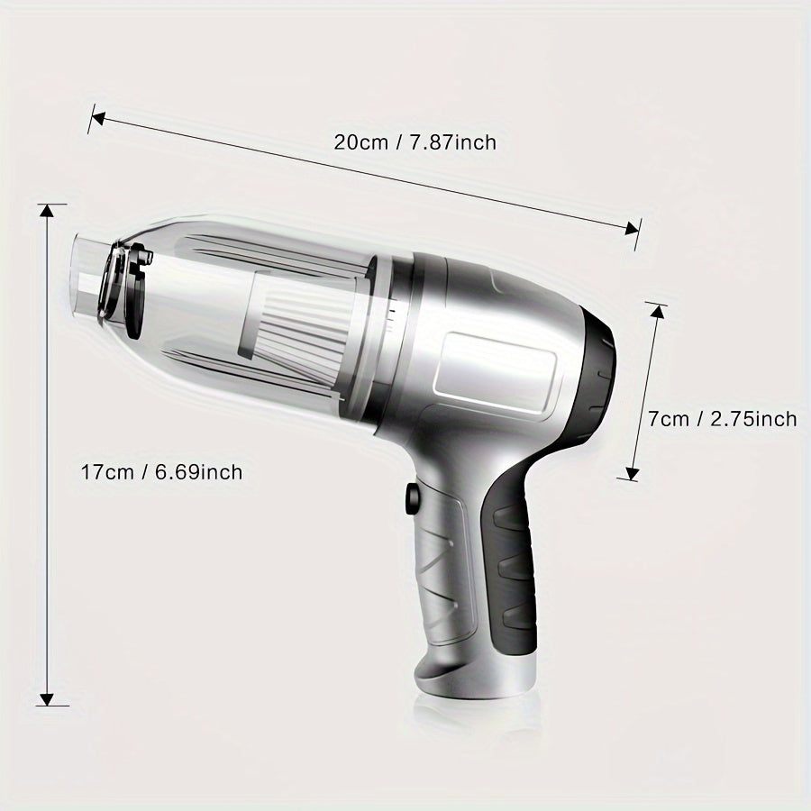 Mini Powerful Car Vacuum Cleaner, Wireless Cleaning Blow-drying Integrated Handheld Vacuum Cleaner, For Home Furniture Keyboard Sofa Cleaning Supplies