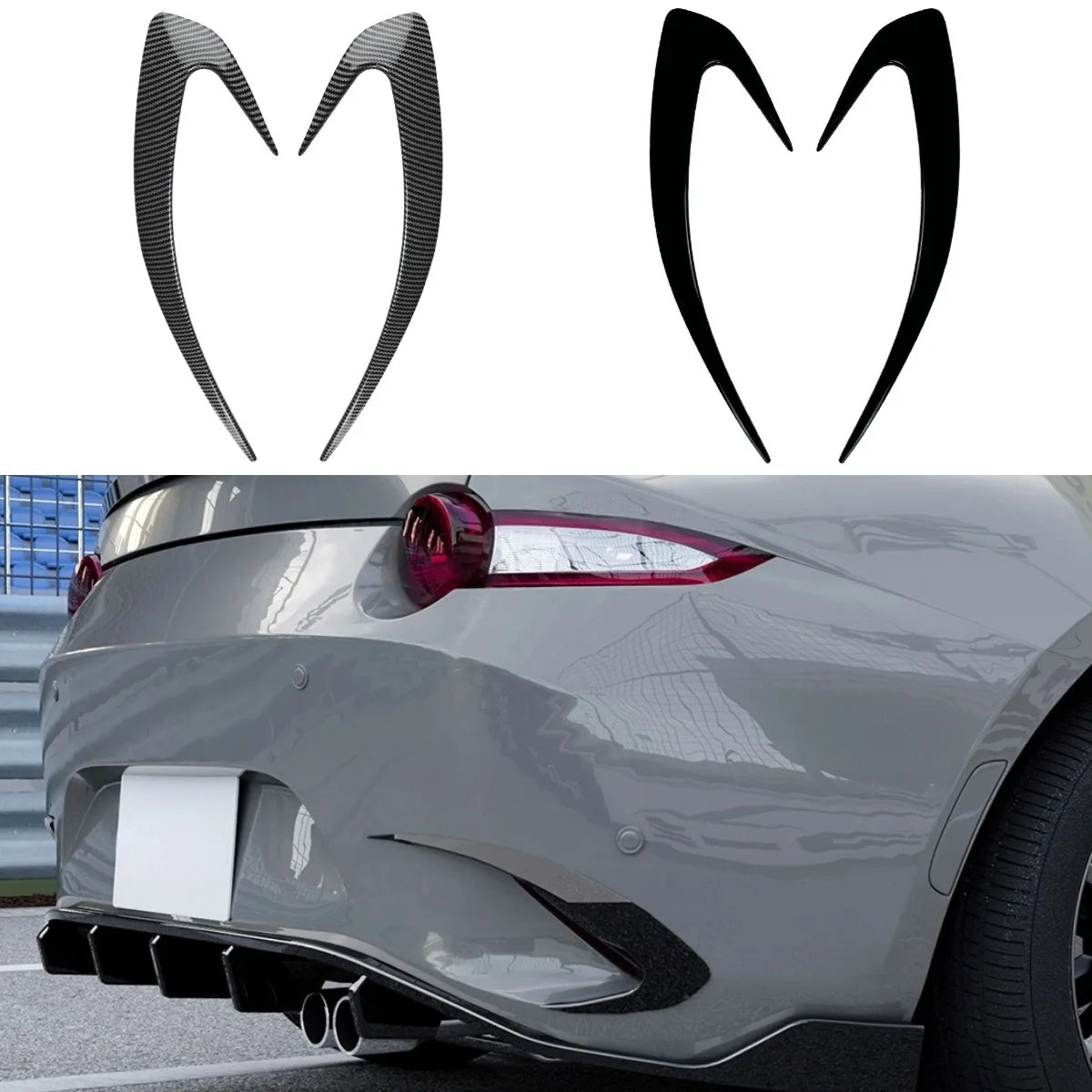 For Mazda MX-5 Miata ND 2016+ Body Kit Wind Knife Spoiler Tuning Air Blade Rear Bumper Side Splitter Car Accessories