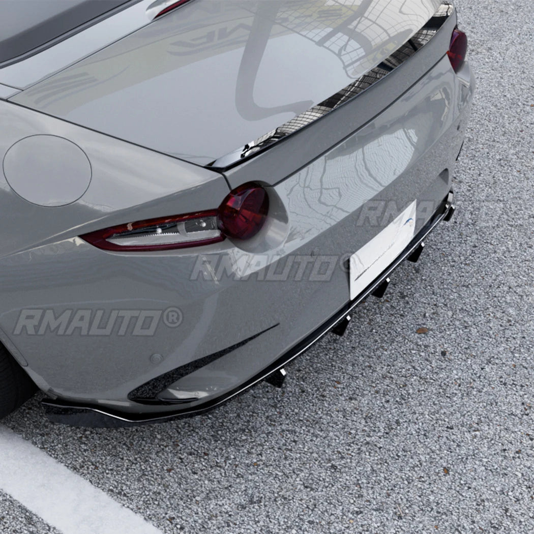 For Mazda MX-5 Miata ND 2016+ Body Kit Rear Bumper Spoiler Rear Bumper Splitter Guard Cover Apron Car Accessories