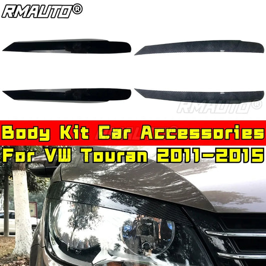 For VW Touran 2011-2015 Body Kit Auto Head Light Lamp Eyelids Eyebrow Headlight Decoration Car Styling Trim Car Accessories