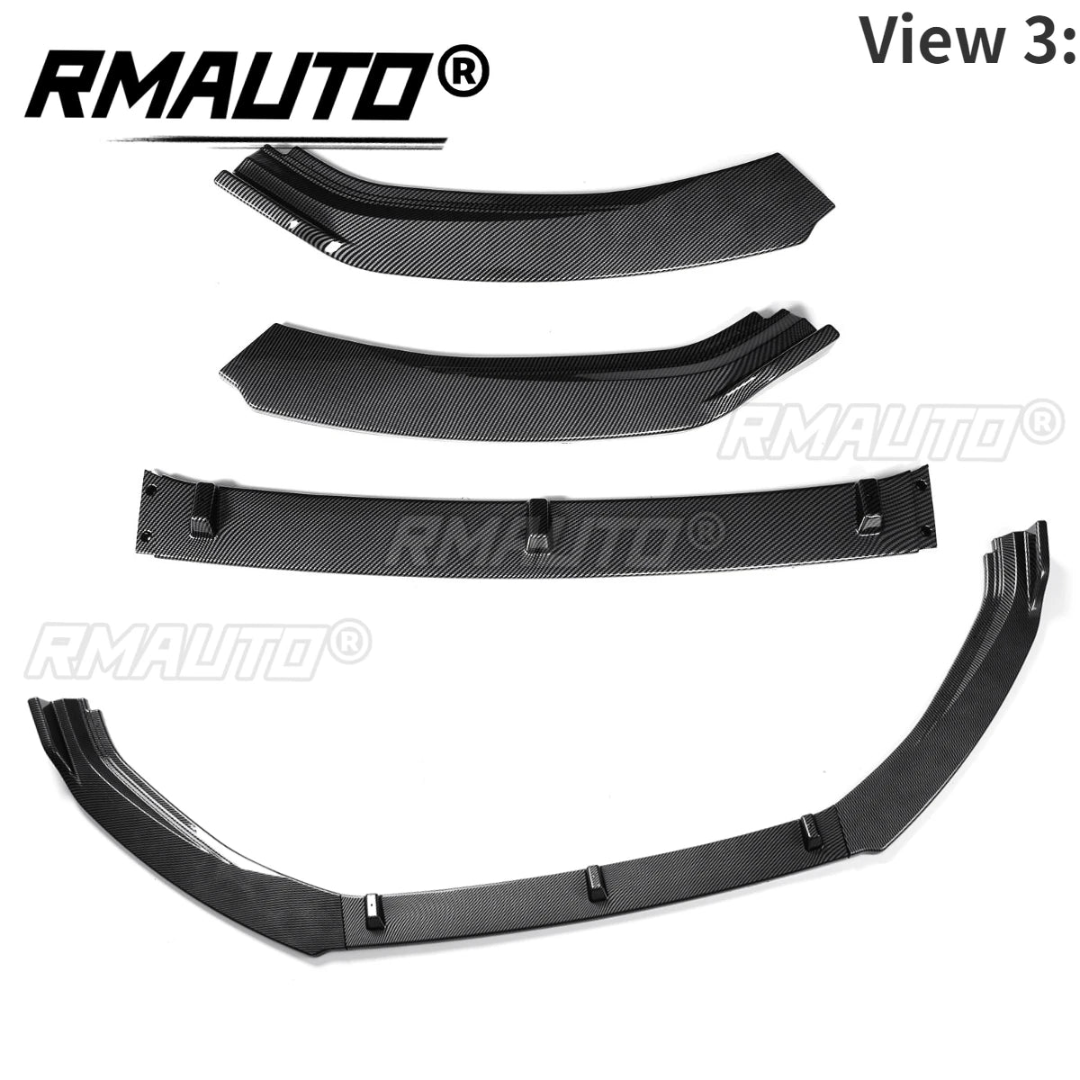 For Volkswagen VW Golf 7 7.5 MK7 MK7.5 GTI 2014-2020 Front Bumper Splitter Lip Spoiler Diffuser Guard Body Kit Car Accessories