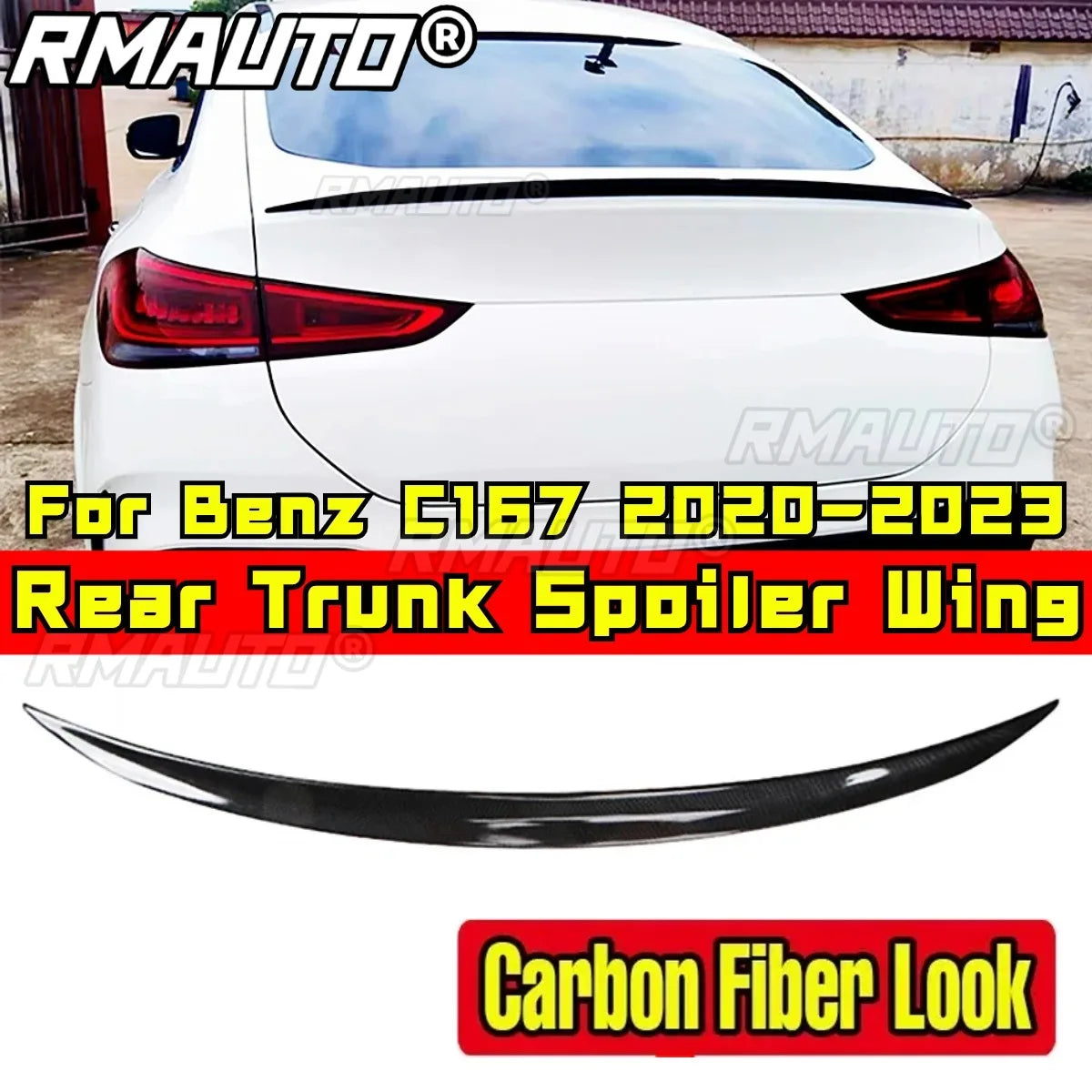 Car Rear Trunk Spoiler Body Kit Car Rear Wing for 2020-2023 Mercedes GLE Coupe W167 C167 320 350 400 450 53 AMG Car Accessories