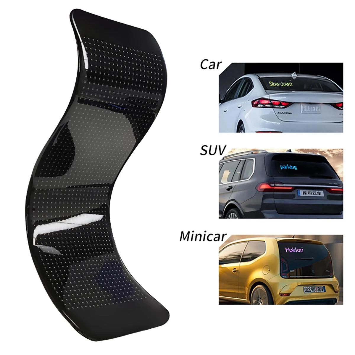 64*20 Car Accessories Led Matrix Pixel Panel Diy RGB App+Remote Control Programmable Devil Eyes Indicator Light Truck Led Lights