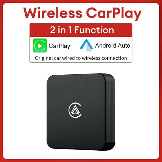 Wireless CarPlay Android Auto Wireless Adapter Plug and Play Stable and Fast Automatic Connection Voice Control Easy to Operate