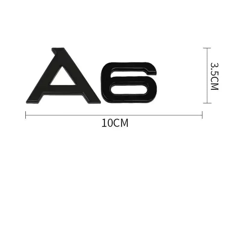 4PCS/set Auto Accessories For Audi A6 2020-2023 Car Logo 4 Ring Front Grille Badge Rear Luggage Compartment Sticker