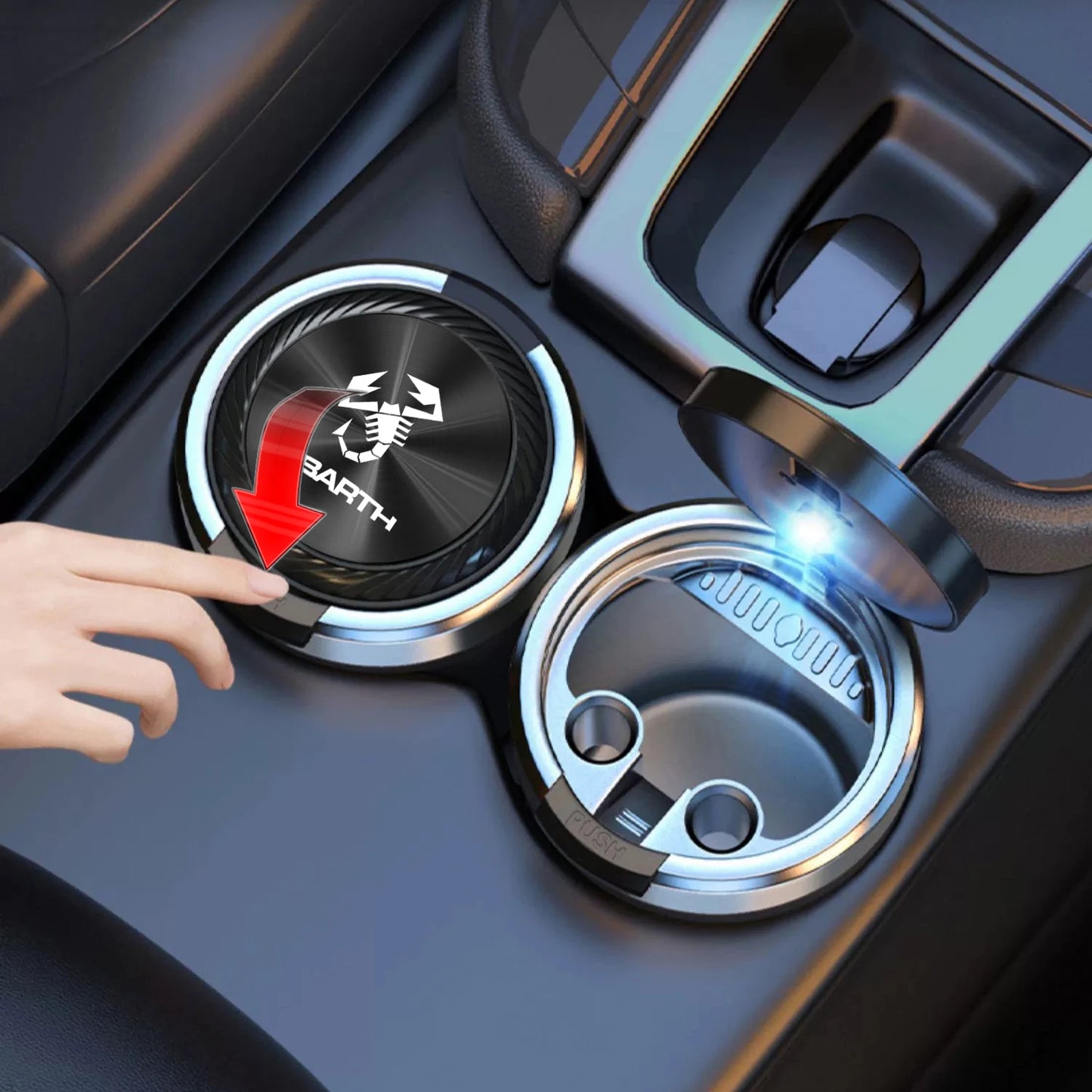 car cenicero ashtray texture car accessoires for abarth 124 spider 500 500c 595 595c 695 695c auto