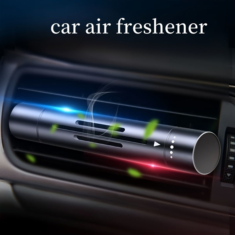 6pcs set of car air freshener; (1 set of car air outlet aromatherapy alloy diffuser with 5 solid aromatherapy supplement cores) car interior accessories; Car aromatherapy; Remove the odor inside the car and keep it fresh for