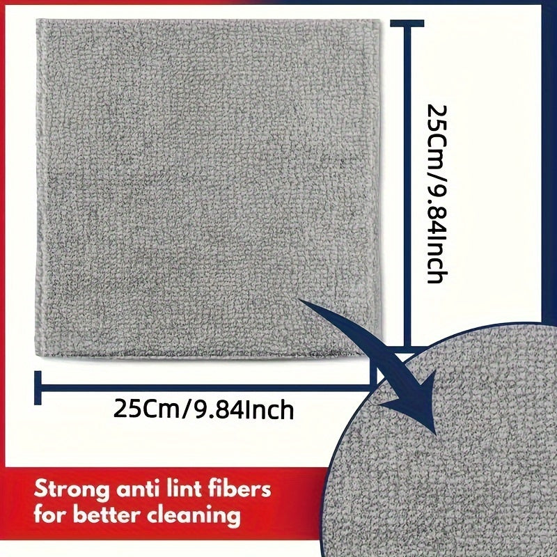 pieces of ultra soft microfiber car cleaning cloth- absorbent car wash cloth, no velvet stripe car wash cloth, lightweight, square, suitable car maintenance and household use