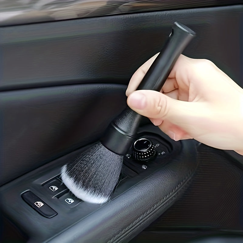 1pc Car Interior Detailing Brush, Soft Bristle Cleaning Brush Dusting Brush, Car Interior Cleaning Tool, Auto Detail Brush Car Dash Duster Brush (Black)